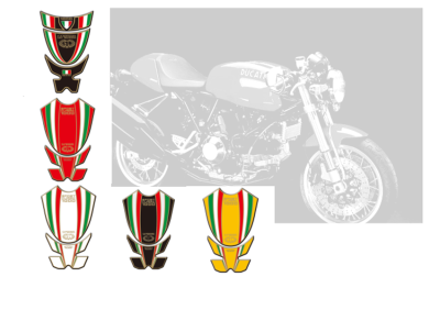 แผ่นติดถัง3D อุปกรณ์แข่งรถจักรยานยนต์สติกเกอร์รูปลอกตกแต่งสำหรับ Ducati Sport Classic 1000