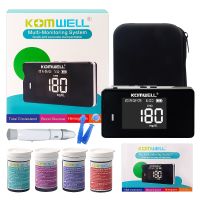 4 in1 Multi-Function Cholesterol Meter Uric Acid&amp;Hemoglobin Blood Glucose Test strips kit for Diabetes Gout Device with Lancets Blood Glucose Monitor