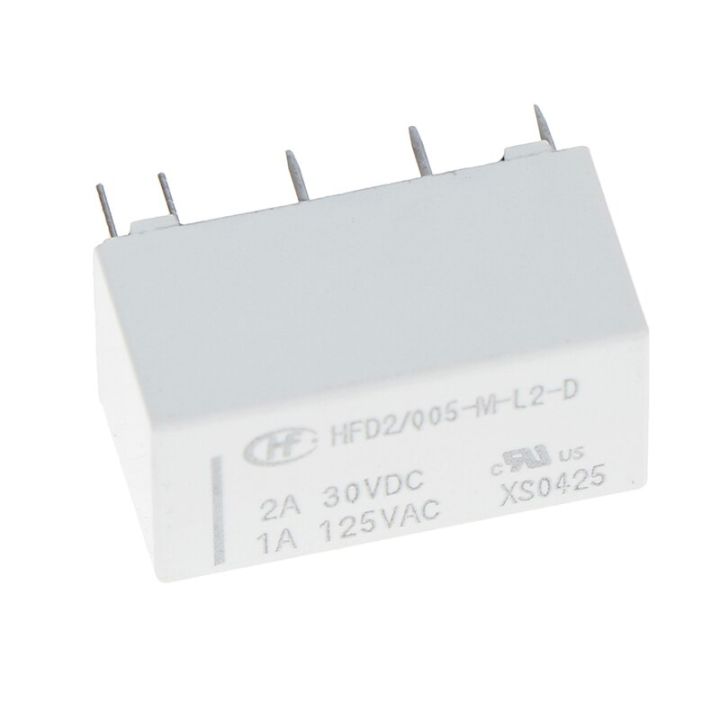 2023-new-euouo-shop-dpdt-2a-30vdc-1a-125vac-hfd2-005-m-l2-d-realy-คุณภาพสูง5v-coil-latching-relay