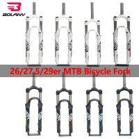 BOLANY MTB Bike Suspension Air Fork Front 26 27.5 29er Inch Aluminum Alloy Mechanical Fork Locking Straight Bicycle Accessories