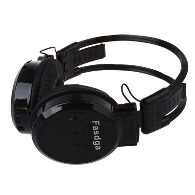 Fasdga Black Mini Sports Headphone Headset MP3 Player Support Micro-SD TF + FM Radio