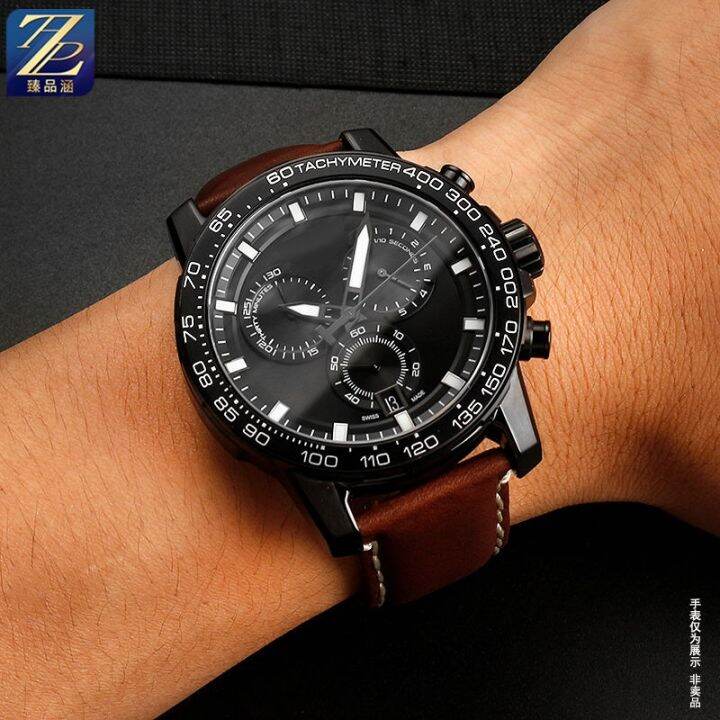 ปรับให้เข้ากับ-tissot-speed-daring-speed-black-samurai-t-sport-sports-series-t125-617-สายนาฬิกาหนังวินเทจ