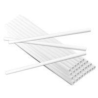 100 Pieces Plastic White Cake Dowel Rods for Tiered Cake Construction and Stacking (0.4 Inch Diameter 12 Inch Length)