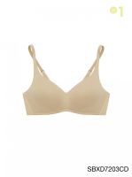 SABINA BRALESS เสื้อชั้นในไม่มีโครง รุ่น Perfect Bra  รหัส SBXD7203 สีเนื้อเข้ม