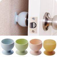 Cute Cup Type Door Knob Dust Covers Round Rubber Wall Protector Door Handle Bumper Guard Stopper Baby Safety Supplies Crash Pad Decorative Door Stops