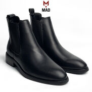Giày tây công sở cao cổ Chelsea Boots Classic MAD CB23 da bò thật cao cấp