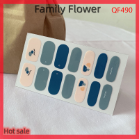 Family Flower Flash Sale เล็บสติกเกอร์ศิลปะด้วยตนเองกาวเล็บ wraps เต็มปก decal ตกแต่งเล็บ