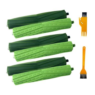 3 Pair Main Rubber Brush Replacement for iRobot Roomba I3 I7 E5 E6 Series Robot Vacuum Cleaner Accessories