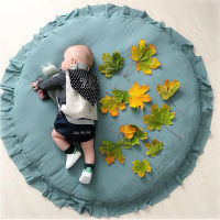 Diameter 100cm Nordic Lace Childrens Room Decoration Baby Game Blanket Solid Lace Baby Crawling Pad Infant Play Mat Cushion