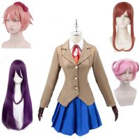 Anime Doki Doki Literature Club Monika Cosplay Sayori Yuri Natsuki Cosplay Costume School Girl Women Uniform