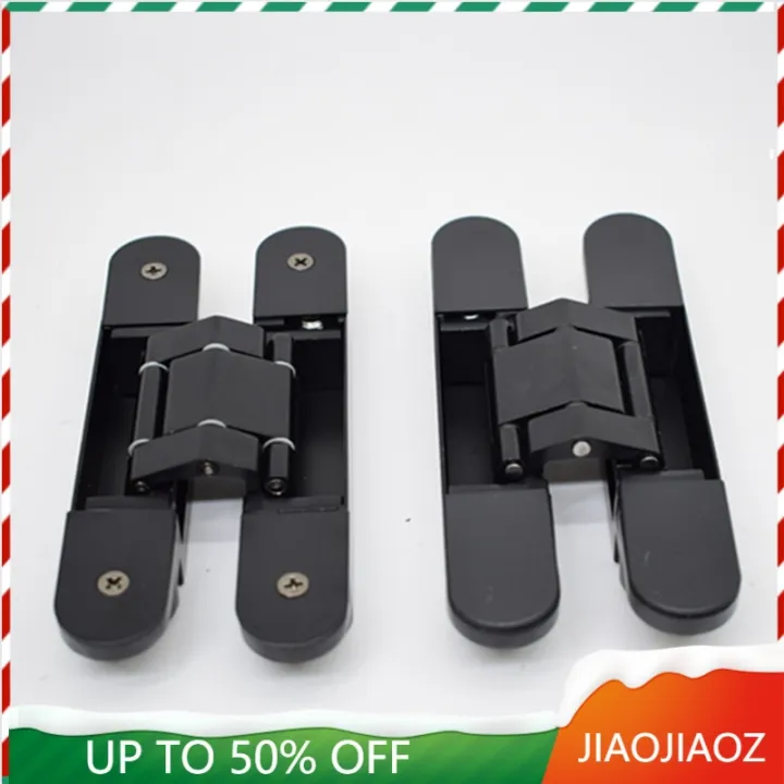 jiaojiaoz-3d-adjustable-hidden-black-door-hinge-invisible-door-hinge-zinc-alloy-door-hinge-40kg-folding-door-hinge150-25mm-door-hardware-locks
