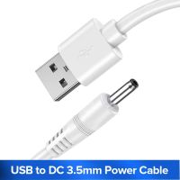 ใหม่1.35*3.5มม. USB ไปยัง DC 3.5มม.สายไฟ5V สายหัวต่อคอมพิวเตอร์กระบอกสายชาร์จแบตเตอรี่สำหรับฮับ USB พัดลมสายอะแดปเตอร์แบบรูกลม