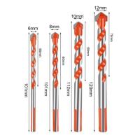 【✱2023 HOT✱】 psffrw บิตสามเหลี่ยมหัวเจาะหลายกระจกอเนกประสงค์6 8 10 12มม. กระเบื้องเซรามิกอิฐคอนกรีตโลหะเหล็กสแตนเลสสตีลไม้