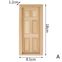 Multi Styles Dollhouse Miniature Wood External Single Door Wooden Window Frame DIY Accessories Doll House Furniture Toys