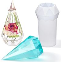 DIY Faceted Ring Cone Resin Mold Silicone Diamond Shaped Ring Holder Mold