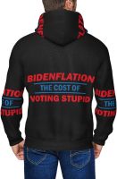 KADEUX Bidenflation The Cost Of Voting Stupid Hoodies Man Woman Sweatshirt Full-Zip Cardigan Hooded Sweatshirt