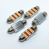 10pcs Car Festoon Lights 31mm 36mm 39mm 41mm Reading Lights Auto Interior Dome Lamp Reading Bulb White C5W C10W 4014 LED