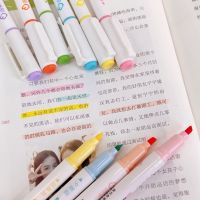 6Pcs/Set Highlighter Pen Set Fluorescence Colour Marker Pen Highlighter Color Marker Pen School Supplies Marker Stationery