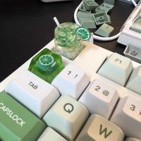 1pc Personality Lemon Resin Keycap Mechanical Cap Transparent Electric Game