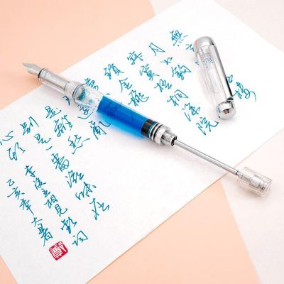 ZZOOI luxury quality Yong Sheng 3013 Fountain Pen Vaccum Filling Spin Transparent  EF/F Nib Negative pressure ink color pen
