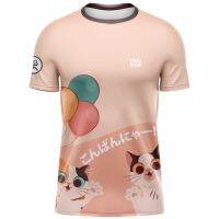 เสื้อออกกำลังกาย เสื้อวิ่ง เสื้อกีฬา เสื้อThairun Konbanwa Cat QC7311631