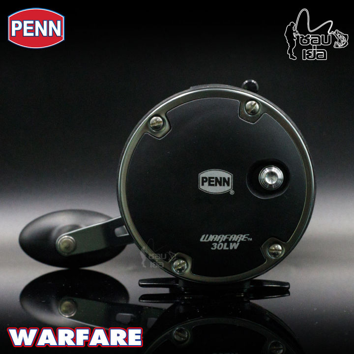 รอกตกปลา-รอก-penn-warfare-รอกเบท-เหมาะสำหรับตกปลาบึก-และปลาทะเล-ขนาดใหญ่-สีดำโหดดุดัน-มี-3-เบอร์ให้เลือก-มีทั้งซ้ายและขวา