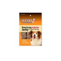 SLEEK Dried Lung  Jerky Dog Treats สลิคกี้ ชิกเก้น เจอร์กี้ ขนมสุขภาพสำหรับสุนัข ปอดหมูอบแห้ง ขนาด 25 กรัม