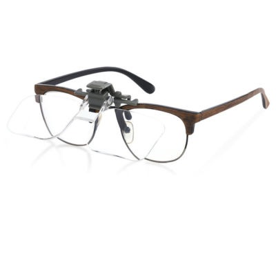 2X แว่นขยายน้ำหนักเบาแว่นขยายที่มีคลิป L Oupe สำหรับเย็บปักถักร้อยงานฝีมือแผนที่อ่าน