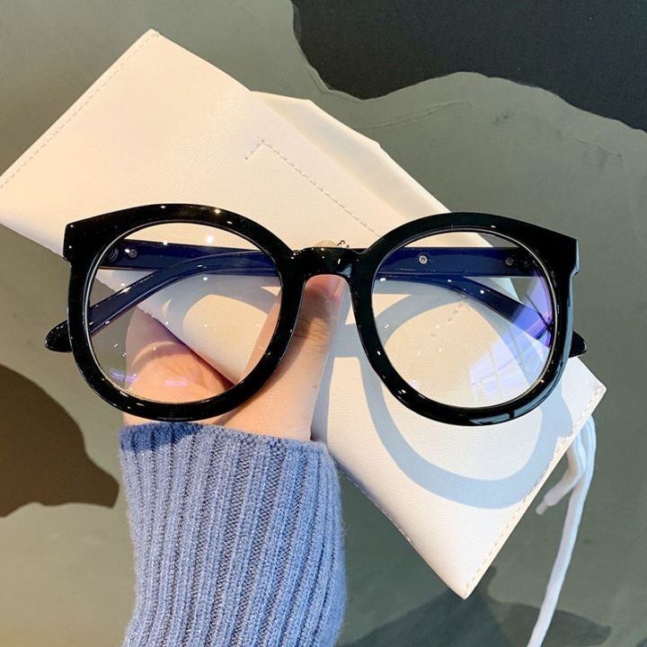 แว่นตากันแสงสำหรับผู้หญิงผู้ชายแว่นตาคอมพิวเตอร์แว่นตาแฟชั่นใสกรอบทรงกลม