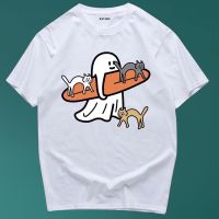 เสื้อยืดสกรีนลาย Halloween Collection ลาย ghost &amp;cat พร้อมส่ง