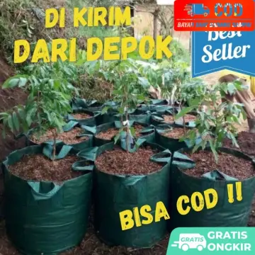 Jual Planter Bag Tanaman Hijau Dan Hitam 4 12 22 32 50 75 100 150 Liter - Planter  Bag