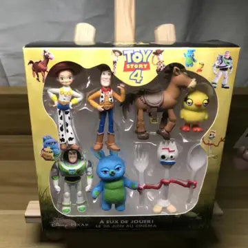 Disney Toy Story 4 Woody (with Forky), Buzz, Jessie, Bullseye & Rex  Exclusive 5-Figure Bath Set