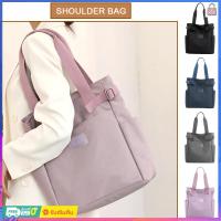 【Ready Stock】Women Nylon Shoulder Bag Large Capacity Waterproof Shopping Handbag Zipper Leisure Clutch Bag for Work Travel Daily Use