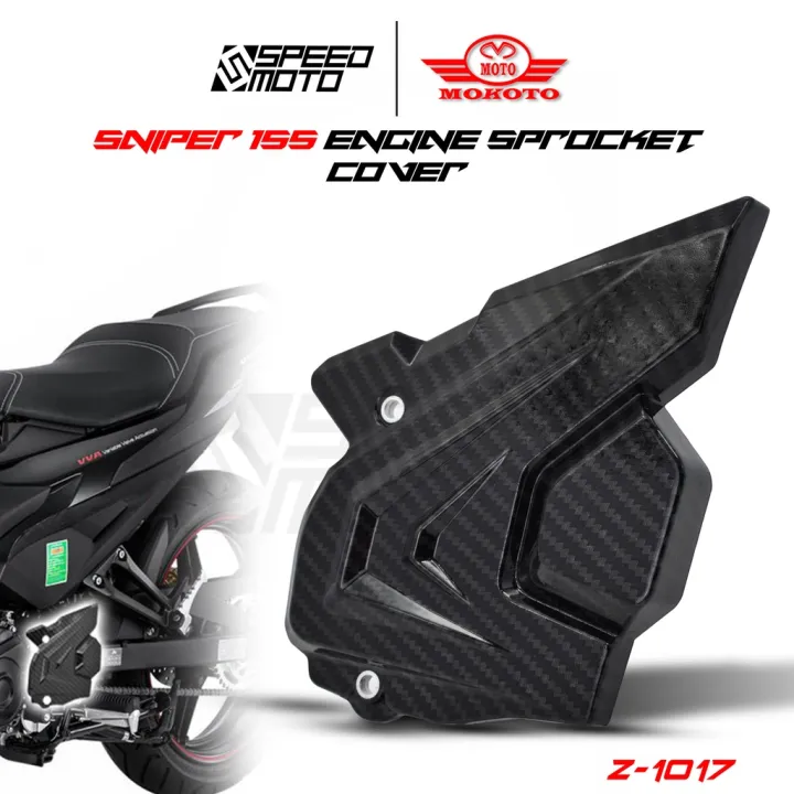 【Ready Stock】 SNIPER 155 ENGINE SPROCKET COVER CARBON Z1017 FOR YAMAHA SNIPER 155 MOTORCYCLE