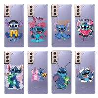 Stitch The Baby Disney For Samsung Galaxy S22 S21 S20 FE Ultra Pro Lite S10 5G S10E S9 S8 Plus Transparent TPU Phone Case