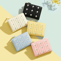 Superior Home Shop Multi-card Coin Purse Color-block Buckle Zipper Wallet Cute Embroidered Womens Wallet Simple Short Style