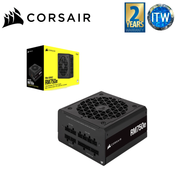 ITW Corsair RM750e 750W 80+ Gold Fully Modular ATX Power Supply (CP