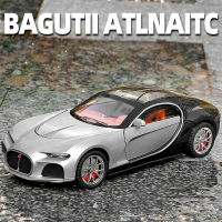 A1:24 Bugatti มหาสมุทรแอตแลนติก Supercar ล้อแม็กรุ่นรถของเล่น D Iecasts โลหะหล่อเสียงและแสงรถของเล่นสำหรับเด็ก VehicleM