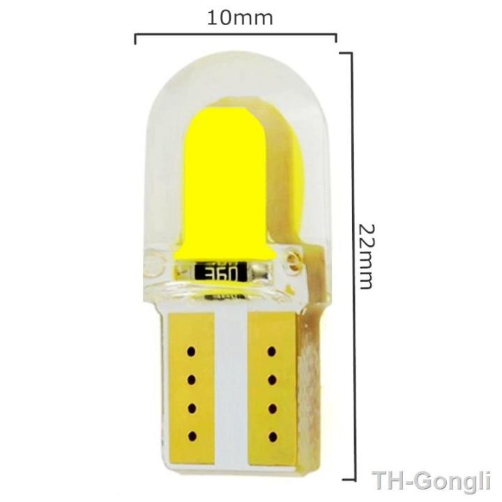 hot-10pcs-t10-w5w-silicone-cob-car-parking-501-wy5w-silica-gel-wedge-interior-lamp-turn-side-bulb