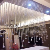 【hot】◑►❂  5Pcs Beads Curtain Pendants Transparent Drop Chandelier Hanging Wedding Garland