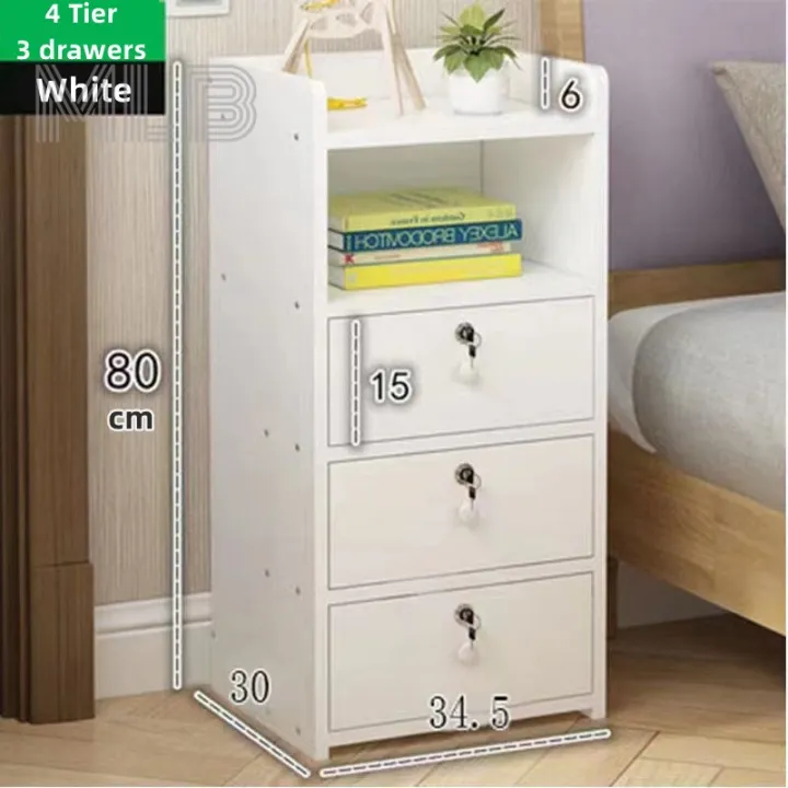 【cod】office File Cabinets Stands Home Nightstand 3 Drawer Pedestal With 