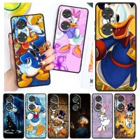 Nana Ko Electron】เคสโทรศัพท์รูปเป็ดโดนัลด์การ์ตูนอนิเมะสำหรับ Huawei P50 P40 P30 P20 Lite 5G Nova Y70บวก9 SE Pro 5T Y9S เคสนิ่มสีดำ Y6 Y9