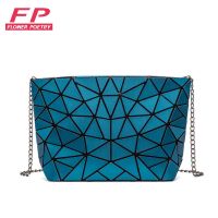 Fashion Women Chain Shoulder Bag Luminous sac Bao Bag For Girl Geometry Messenger Bags Plain Folding Crossbody Bags Clutch bolso