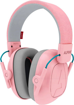 Alpine Hearing Protection Alpine Muffy Noise Cancelling Headphones for Kids - 25dB Noise Reduction - Earmuffs for Autism - Sensory &amp; Concentration Aid - Pink