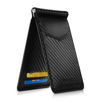 2021 New Carbon Fiber Rfid Card Bag Mens Ultra Thin Money Clip Wallet Multi Card Drivers License Leather Cash Case Business 40