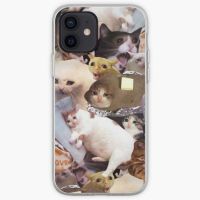 Crying Cat Memes Phone Case for iPhone 5 5S SE X XS XR Max 6 6S 7 8 Plus 11 12 13 Pro Max Mini TPU Cover Coque Print Flower