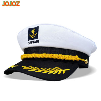 JOJOZ หมวกทหารเรือยอชท์หมวกนาวิกโยธินหมวกเรือสกิปเปอร์เรือปรับได้กัปตันกะลาสีลำลองสำหรับผู้ชายผู้หญิง