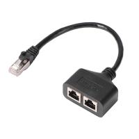 【ยืดหยุ่น】 RJ45 Splitter เปลี่ยน RJ45 Ethernet Network Splitter อะแดปเตอร์ PC 1ถึง2ปลั๊กตัวเชื่อมต่อสายเคเบิล