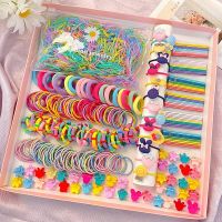 【CC】❍✠☋  1195PCS Hair Accessories Set Colors Ties Elastic Ponytail Holders Rubber Band Baby Kid