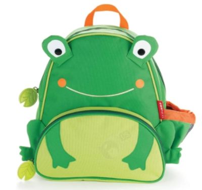 กระเป๋าเป้เด็กแฟชั่นรูปกบสีเขียว